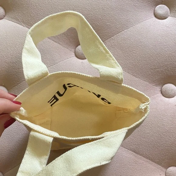 NWOT Buoy Cream Mini Canvas Tote Bag - Picture 4 of 8